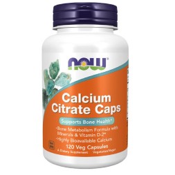 Комплексы витаминов и минералов NOW Calcium Citrate Caps  (120c.)