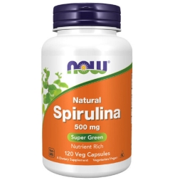 БАДы для мужчин и женщин NOW Spirulina 500 mg   (120 vcaps)