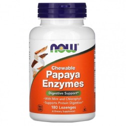 БАДы для мужчин и женщин NOW Papaya Enzymes Chewable   (180 lozenges)