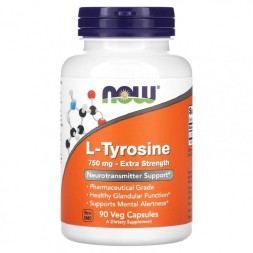Тирозин NOW L-Tyrosine 750 мг  (90 капс)